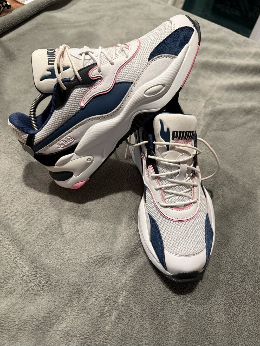 Puma White Navy Pink Retro Von Dutch Sneakers unisex style
